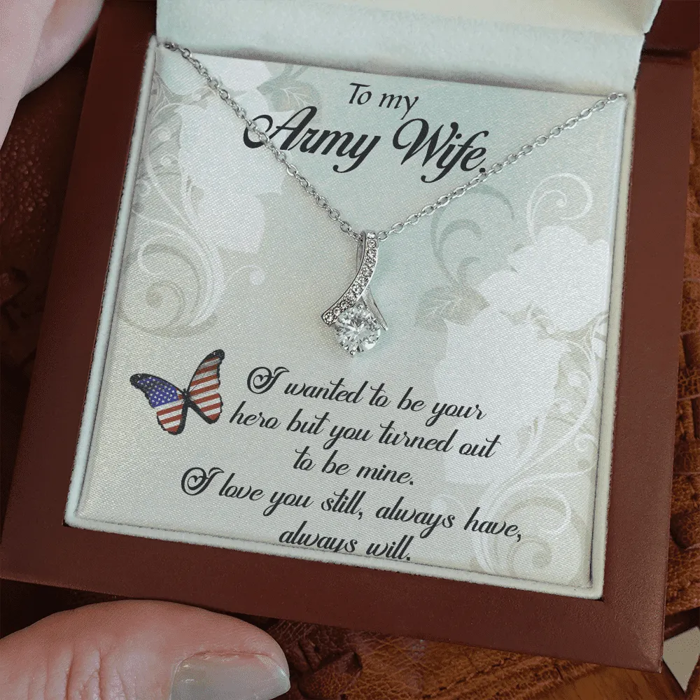 Gift for Army Wife Hero Necklace