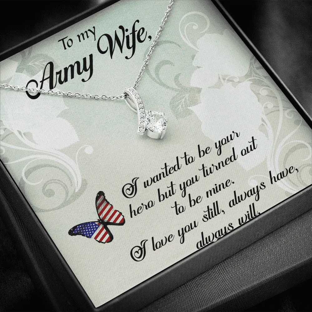 Gift for Army Wife Hero Necklace