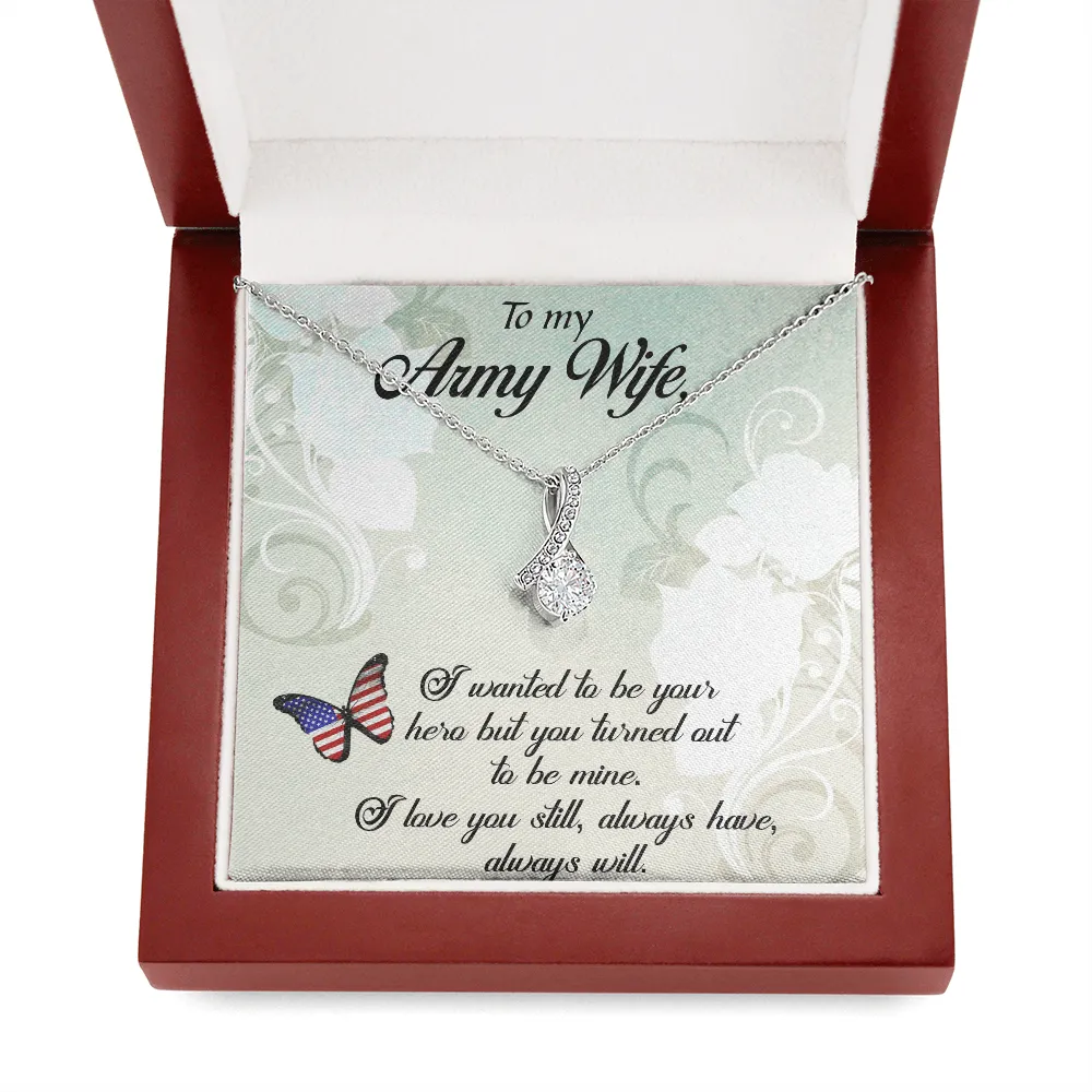 Gift for Army Wife Hero Necklace