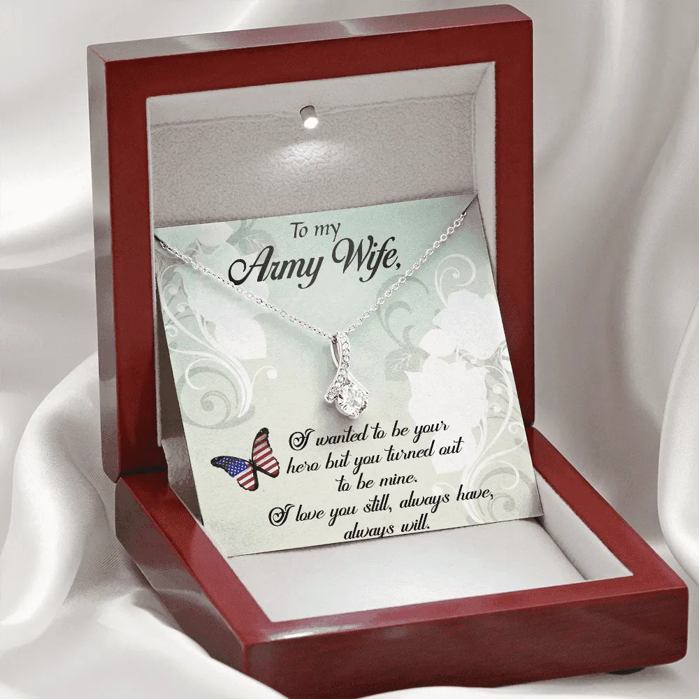 Gift for Army Wife Hero Necklace