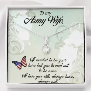 Gift for Army Wife Hero Necklace