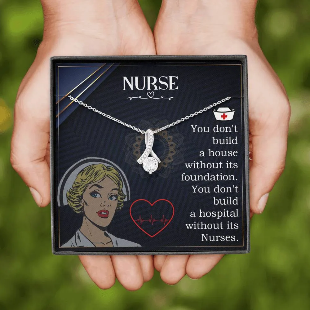 Gift For Nurse - Alluring Ribbon Necklace - Nurse Appreciation