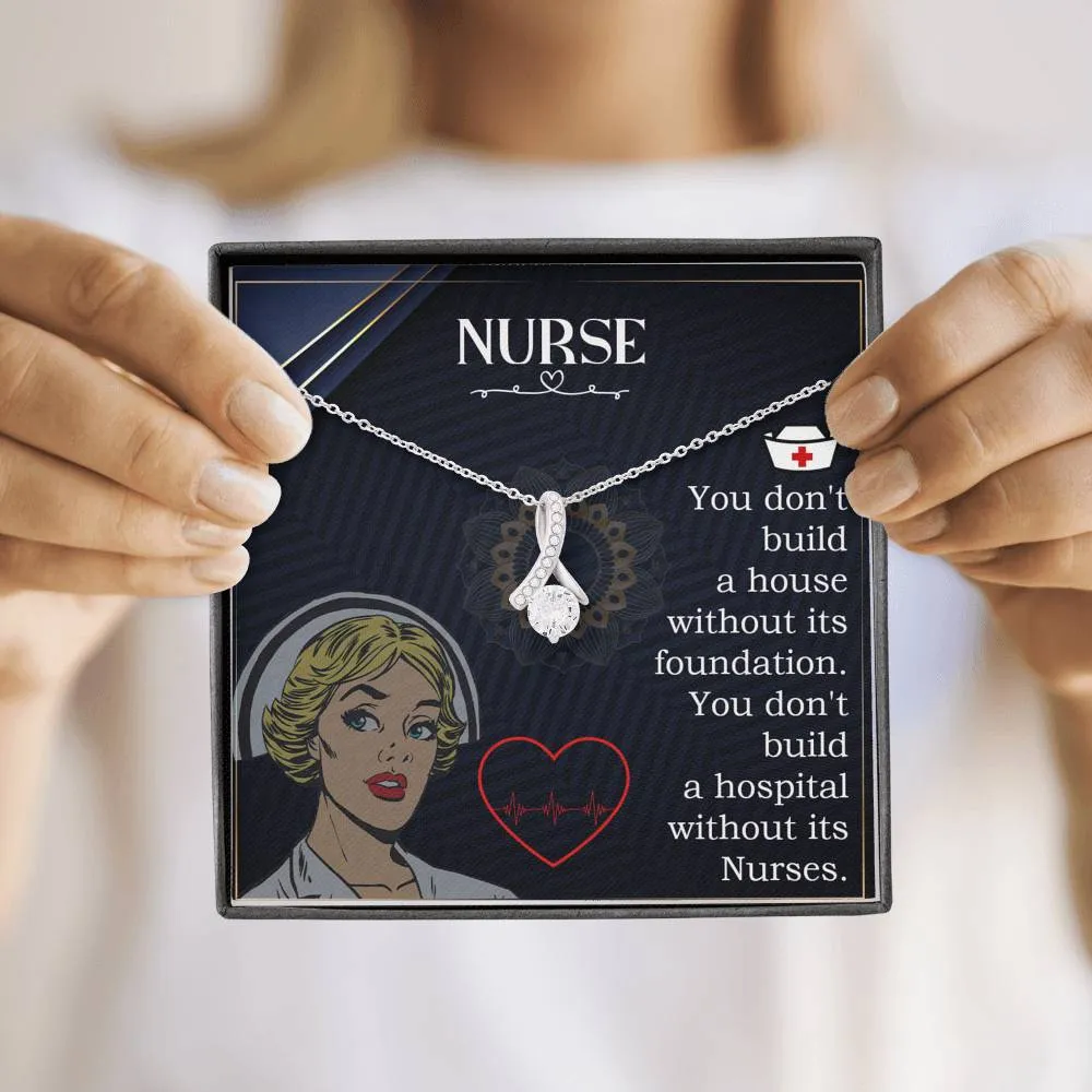 Gift For Nurse - Alluring Ribbon Necklace - Nurse Appreciation