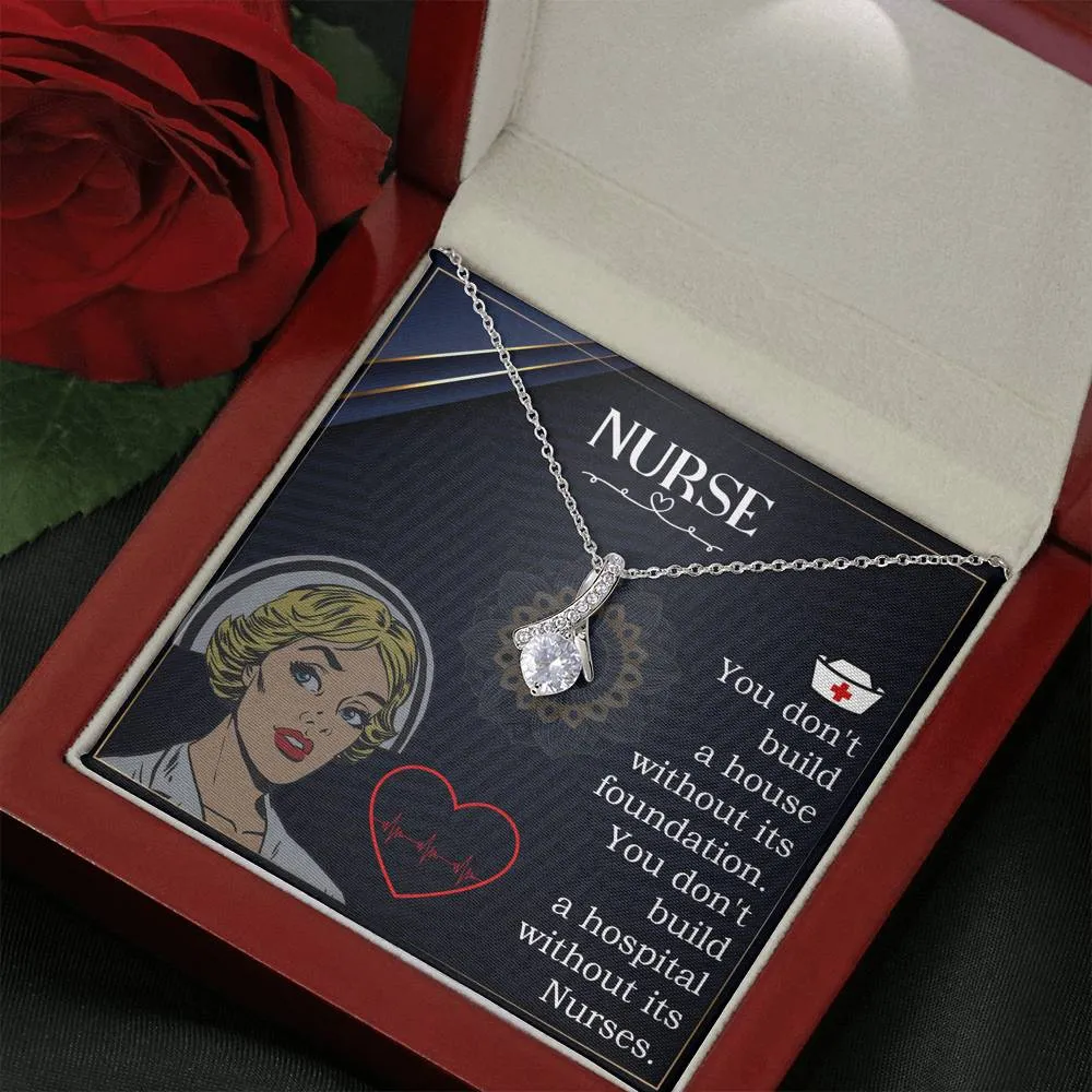 Gift For Nurse - Alluring Ribbon Necklace - Nurse Appreciation
