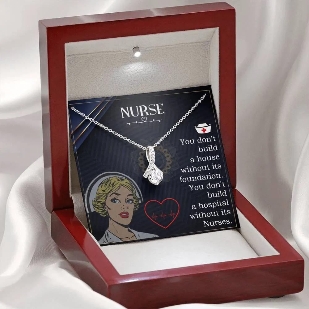 Gift For Nurse - Alluring Ribbon Necklace - Nurse Appreciation