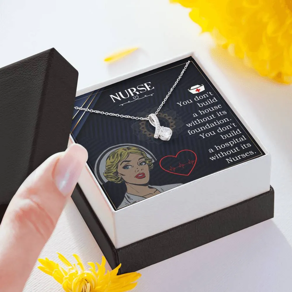 Gift For Nurse - Alluring Ribbon Necklace - Nurse Appreciation