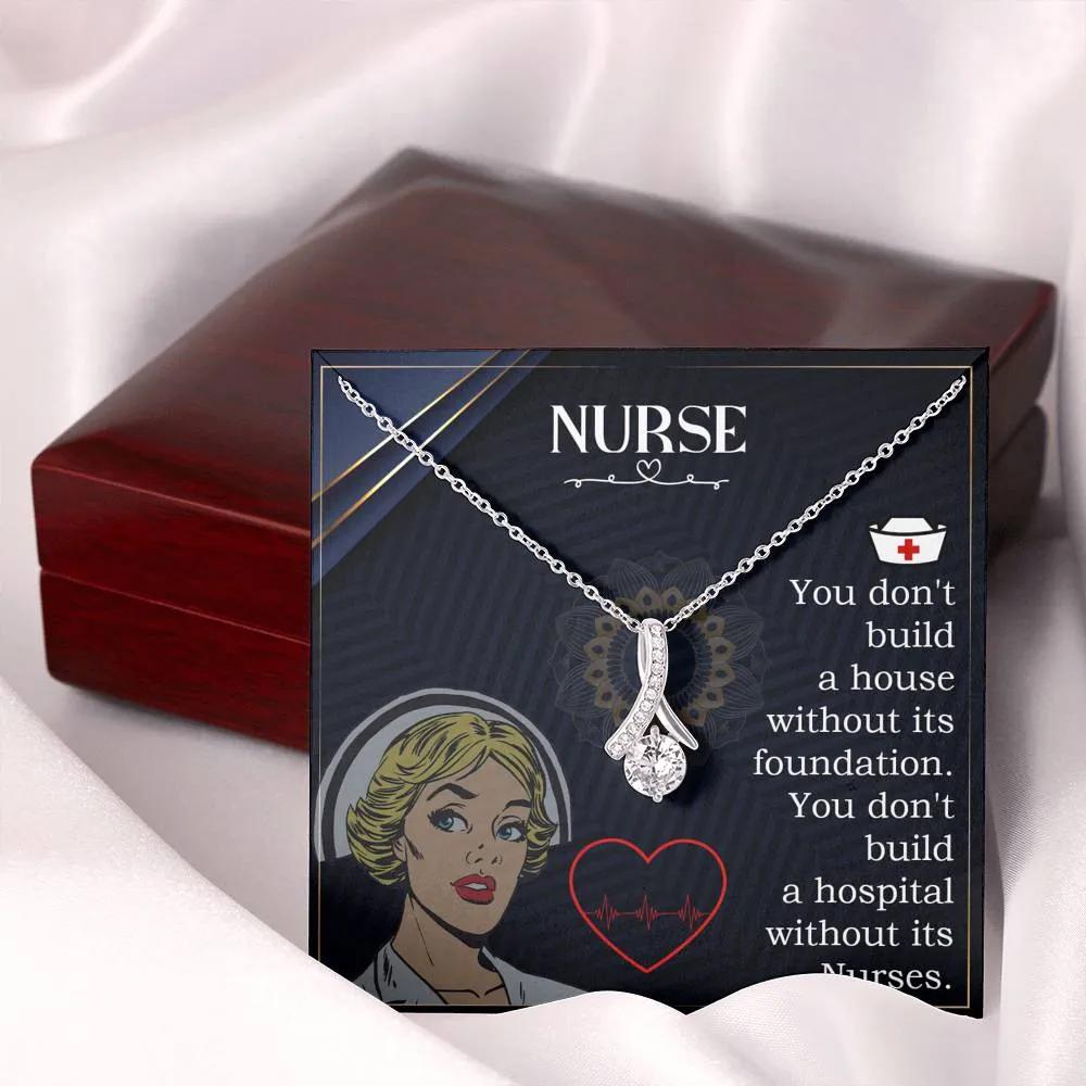 Gift For Nurse - Alluring Ribbon Necklace - Nurse Appreciation