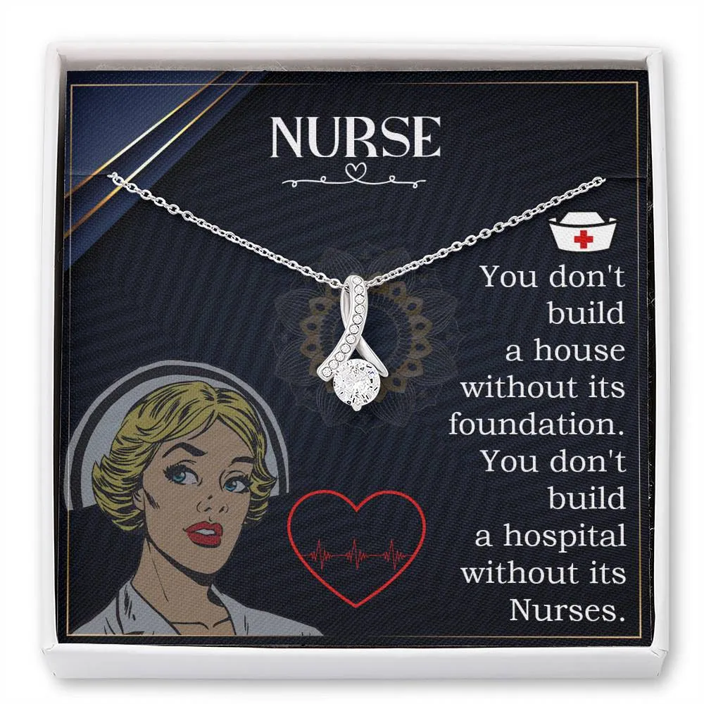 Gift For Nurse - Alluring Ribbon Necklace - Nurse Appreciation