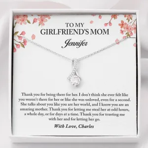 Girlfriend Mom Necklace, Gift for Girlfriends Mom, Girlfriend Mom's Gift, Gift for Girlfriend's Mother, Birthday Gift, Mother's Day Gifts