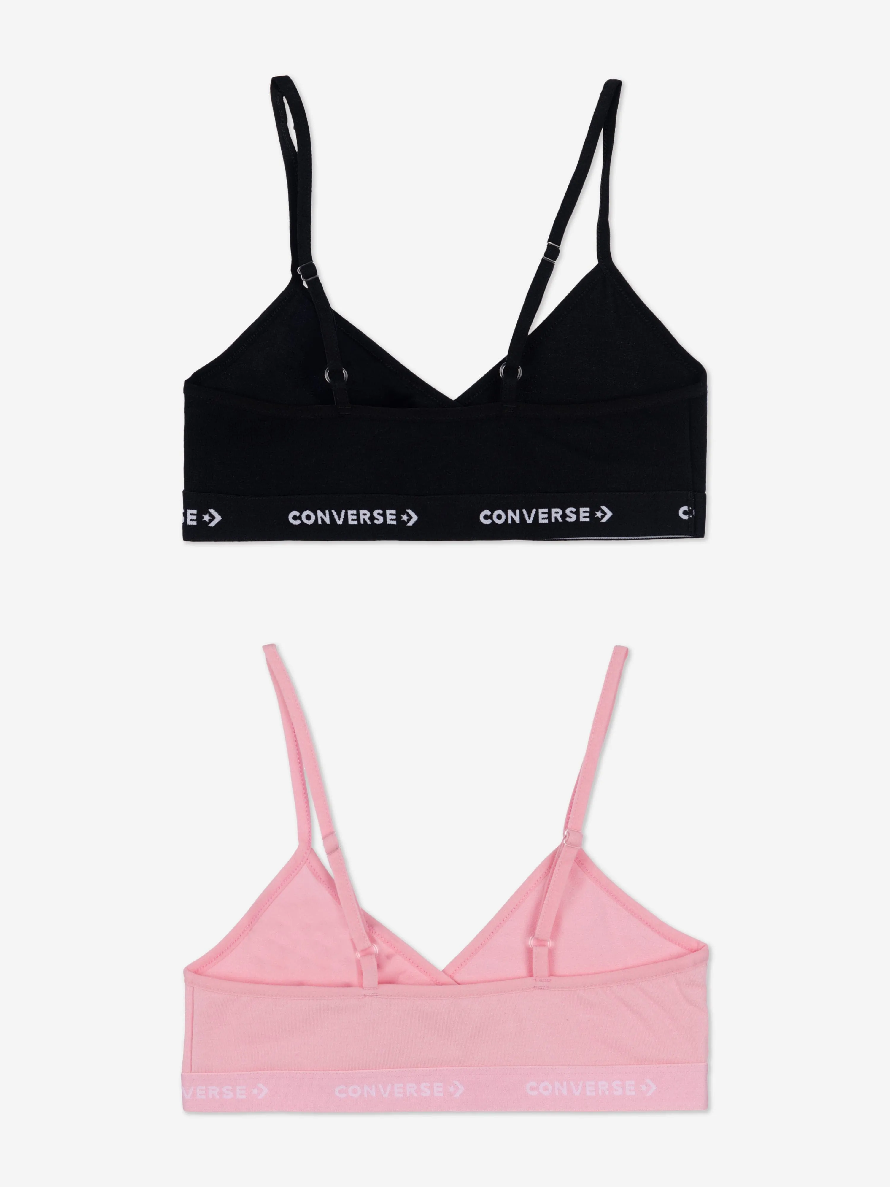 Girls 2 Pack Triangle Bralette Set Pink
