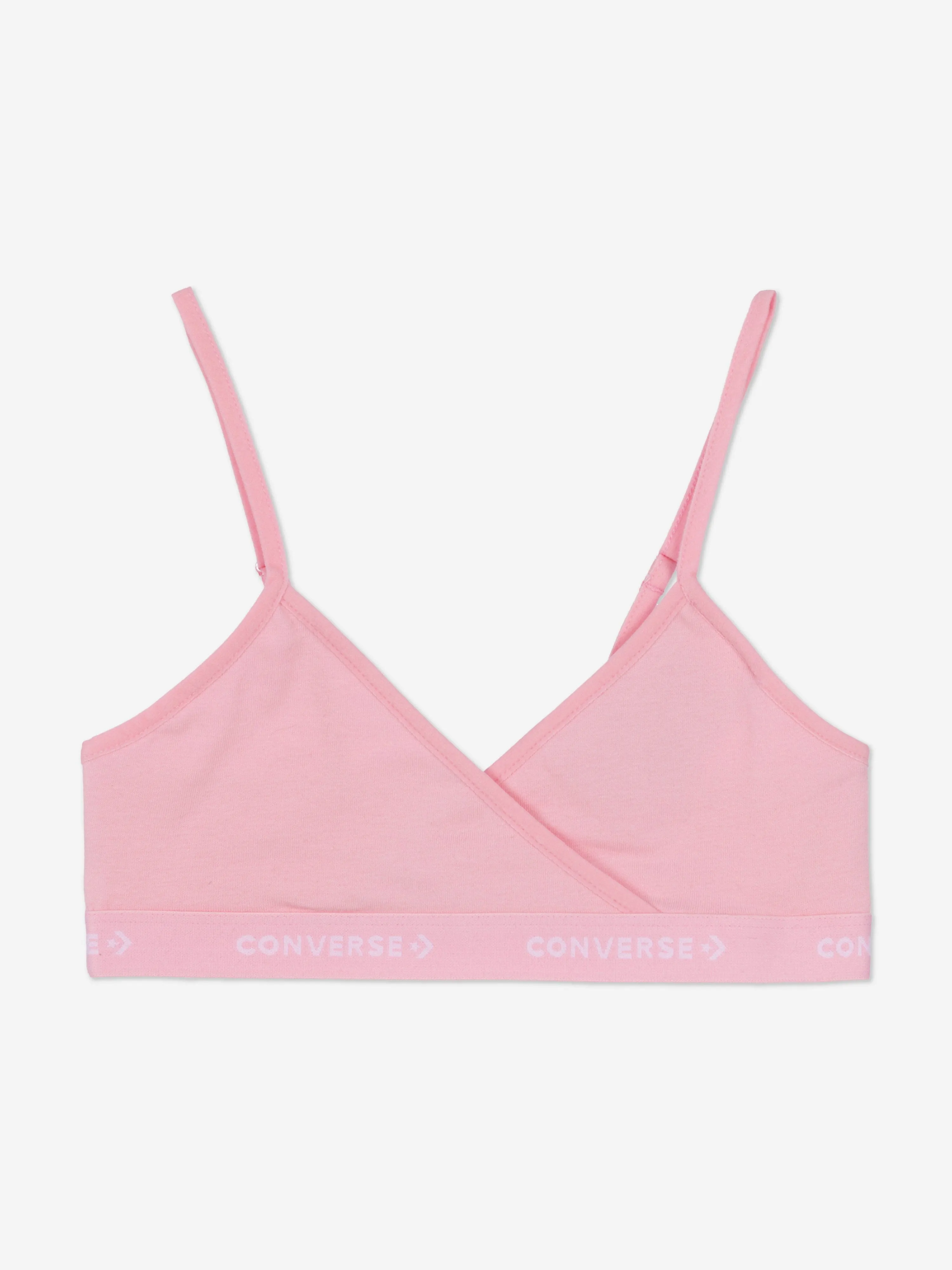 Girls 2 Pack Triangle Bralette Set Pink