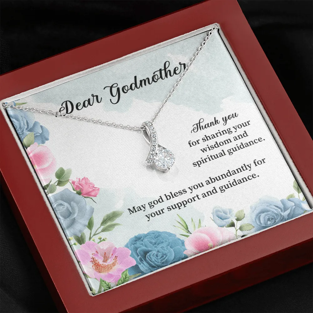 Godmother - Thank You For Sharing Your Wisdom - Alluring Beauty Infinity Necklace Message Card