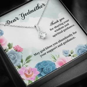 Godmother - Thank You For Sharing Your Wisdom - Alluring Beauty Infinity Necklace Message Card