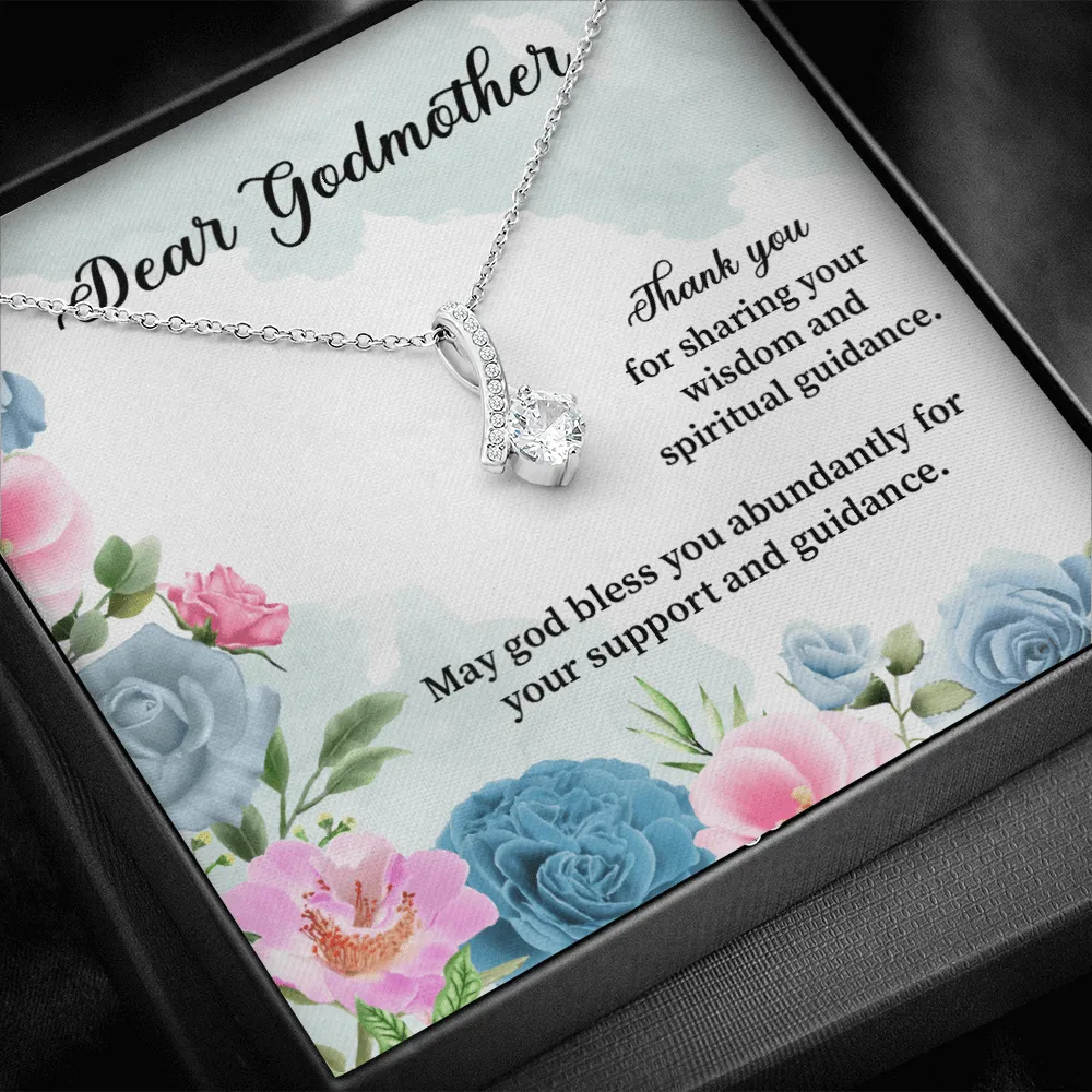 Godmother - Thank You For Sharing Your Wisdom - Alluring Beauty Infinity Necklace Message Card