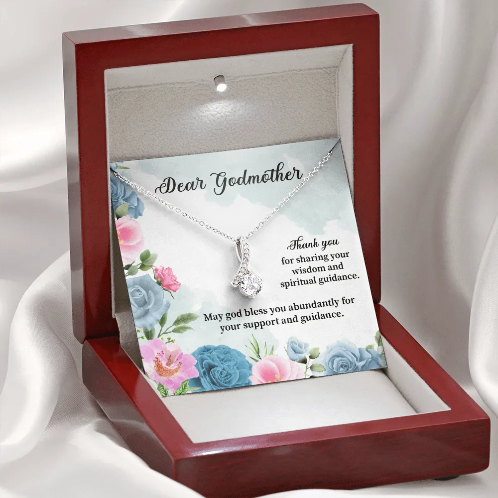 Godmother - Thank You For Sharing Your Wisdom - Alluring Beauty Infinity Necklace Message Card