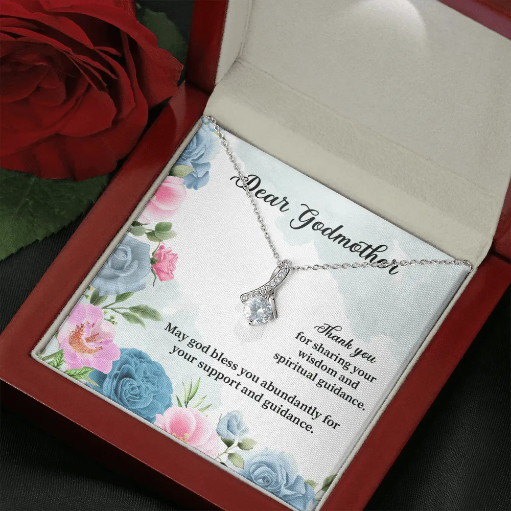 Godmother - Thank You For Sharing Your Wisdom - Alluring Beauty Infinity Necklace Message Card