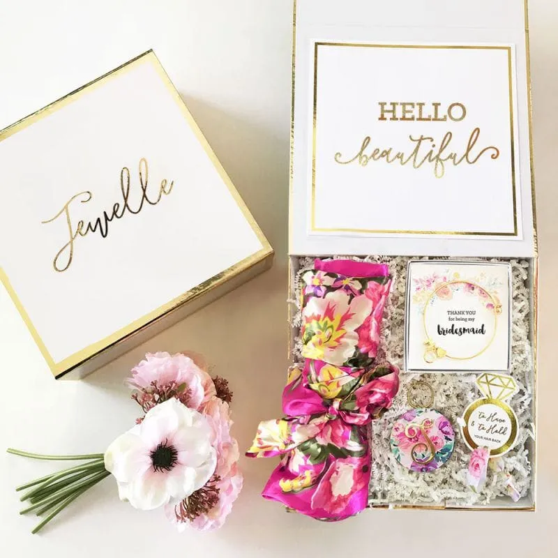 Gold Monogram Bracelet - Floral Insert