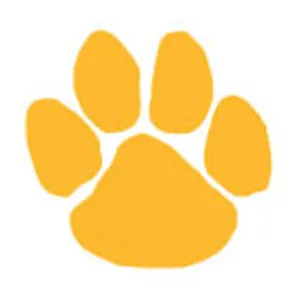 GOLD PANTHER PAW Glitter Temporary Tattoo 2x2