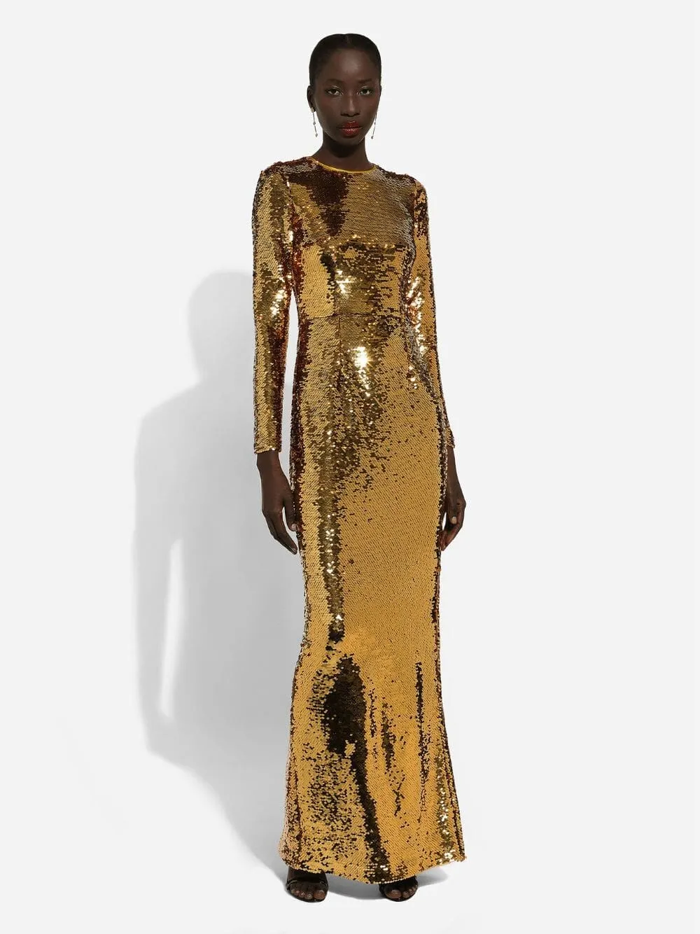 Golden Sequined Mermaid Gown