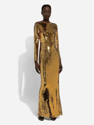 Golden Sequined Mermaid Gown