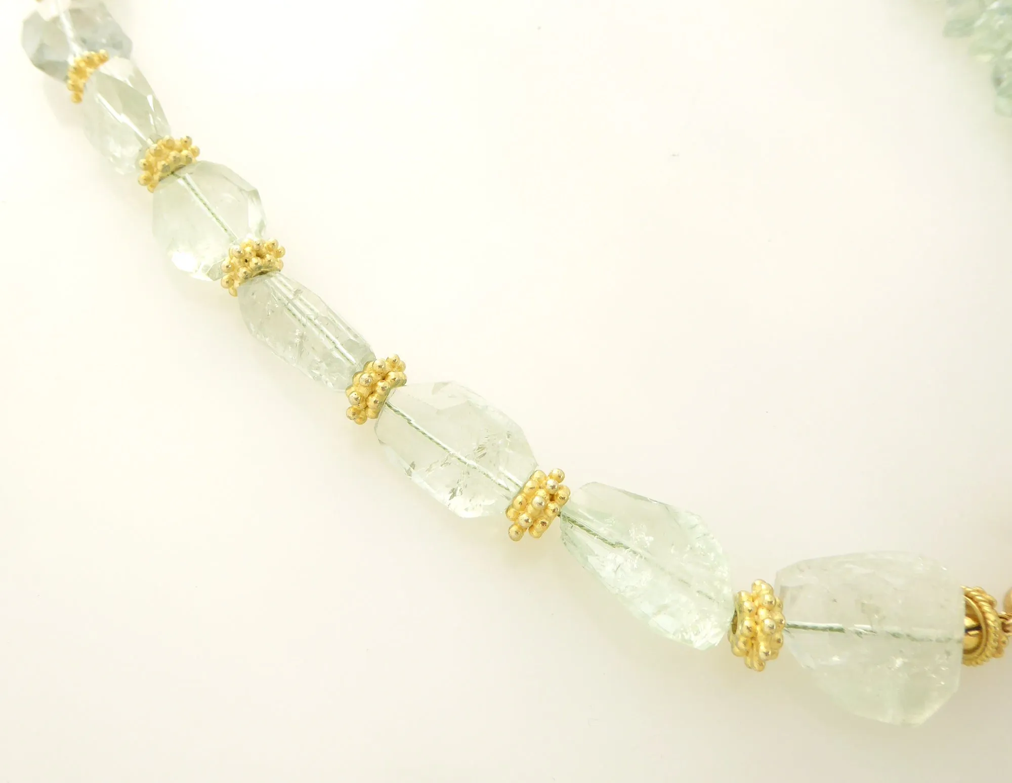 Green amethyst toggle necklace