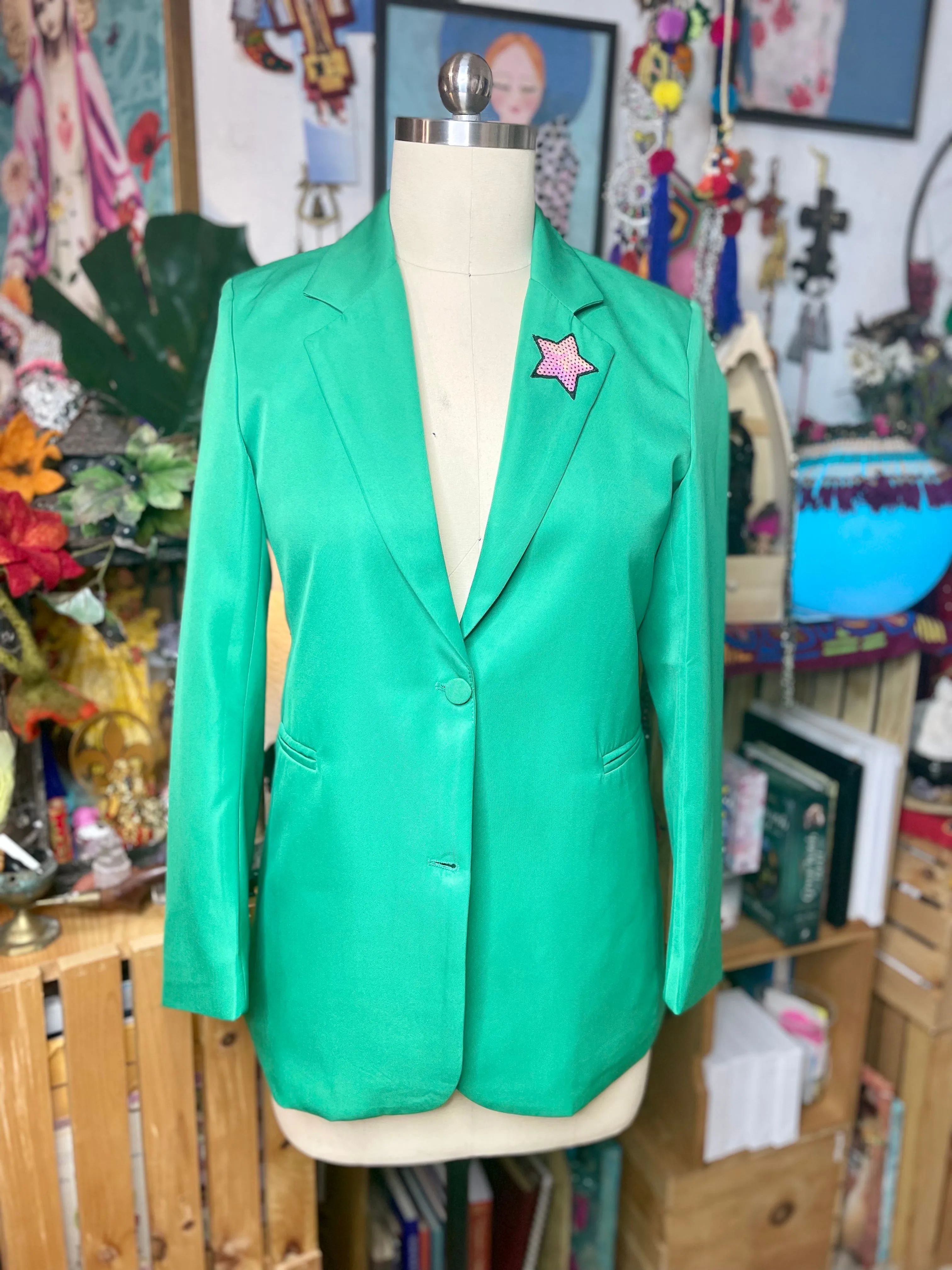 Green is the new Black Eye Pea Blazer