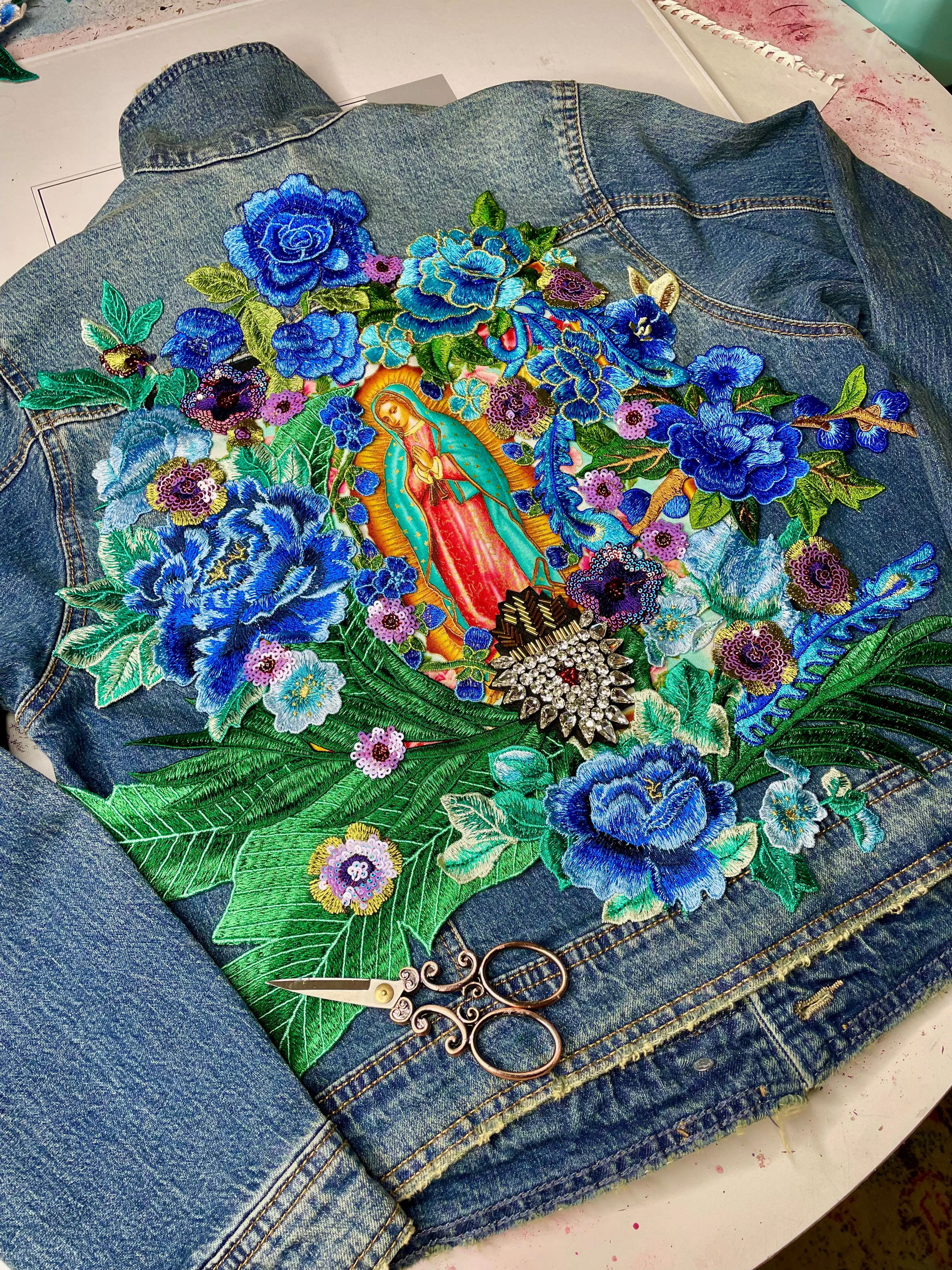 Guadalupe in Blue Jakcet