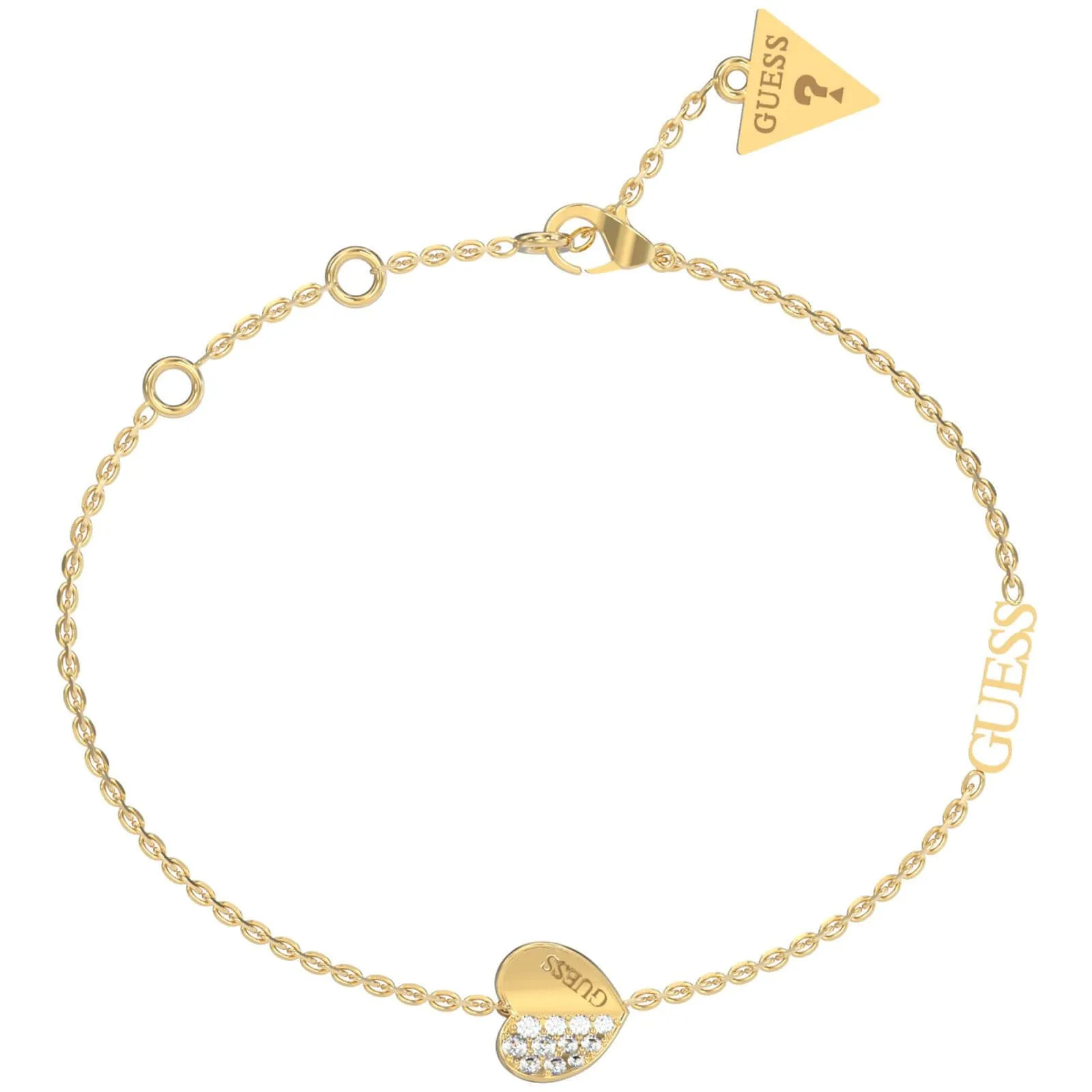 Guess Lovely Heart Gold Bracelet