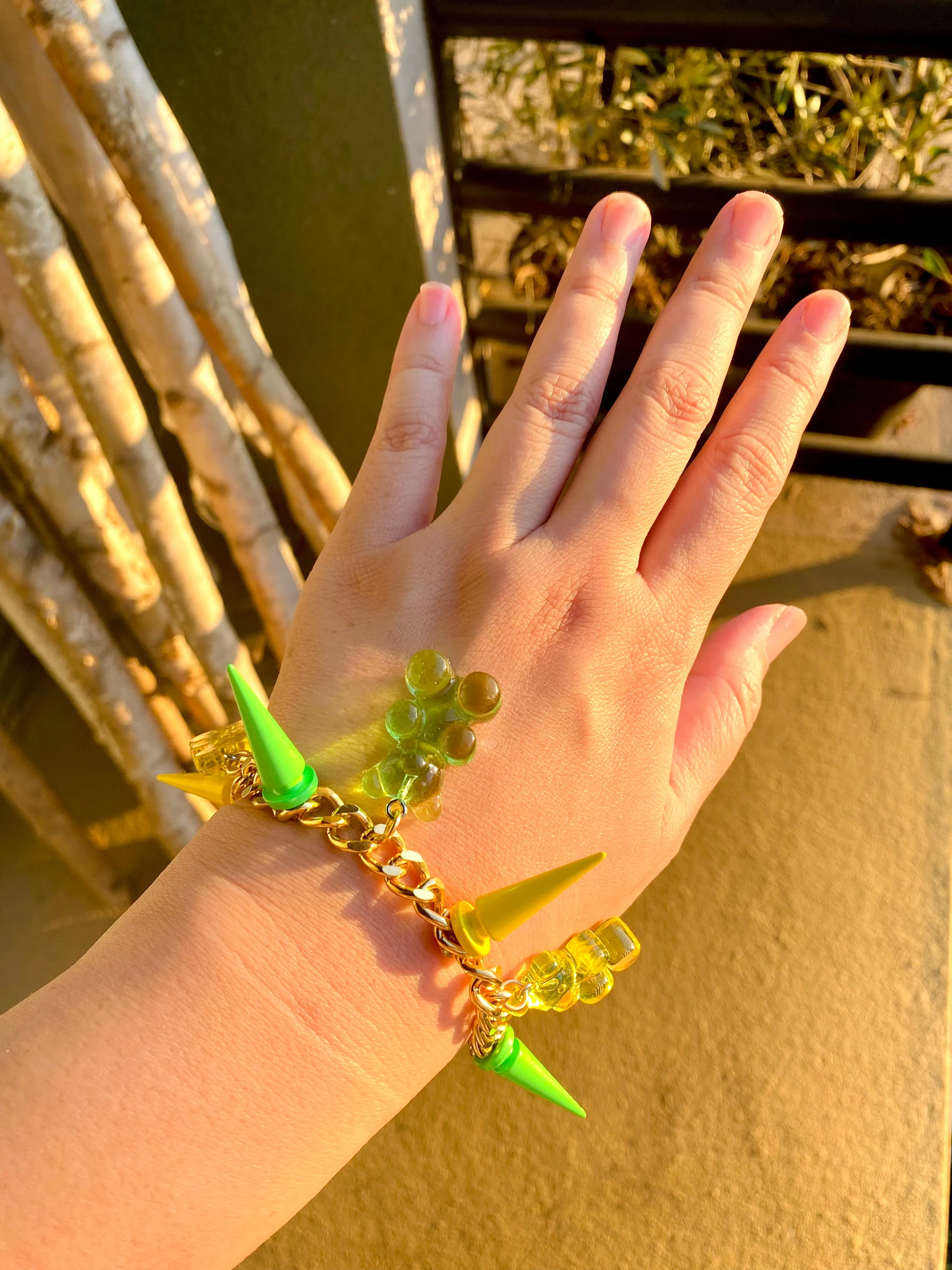 Gummy bear spike bracelet
