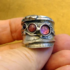 Hadar Designers Pink Tourmaline Ring 925 Sterling Silver 7,8,9,9.5 Handmade(H)y