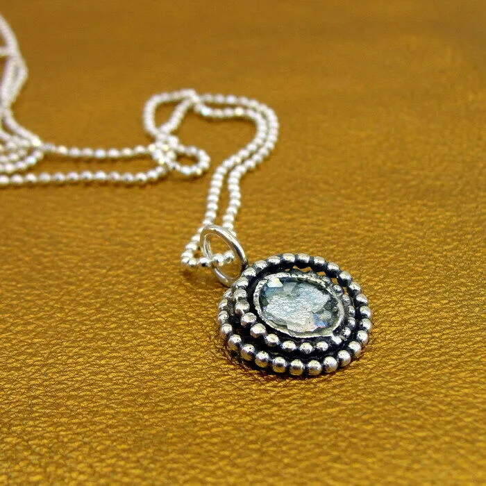 Hadar Designers Roman Glass Pendant Handmade 925 Sterling Silver (as 508518)