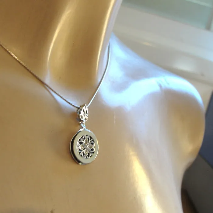 Hadar Designers White Zircon Pendant 9k Yellow Gold Sterling Silver (MS 1260)y