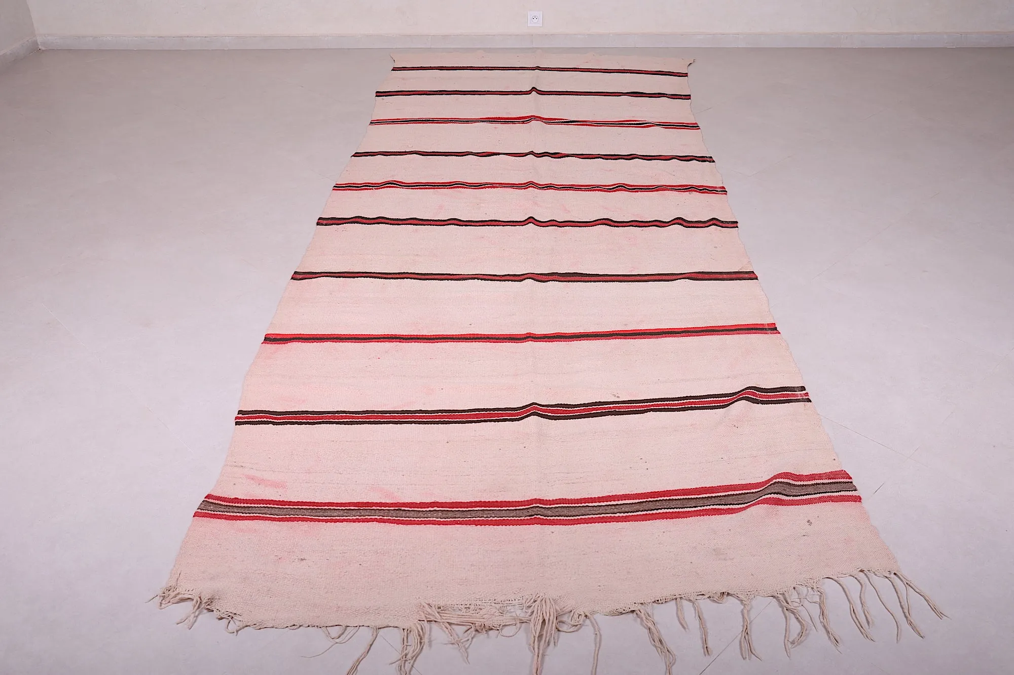 Handwoven Kilim 4.9 x 12.9 Feet – Unique Moroccan Area Rug