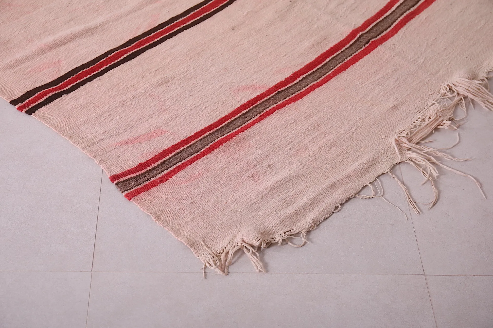 Handwoven Kilim 4.9 x 12.9 Feet – Unique Moroccan Area Rug