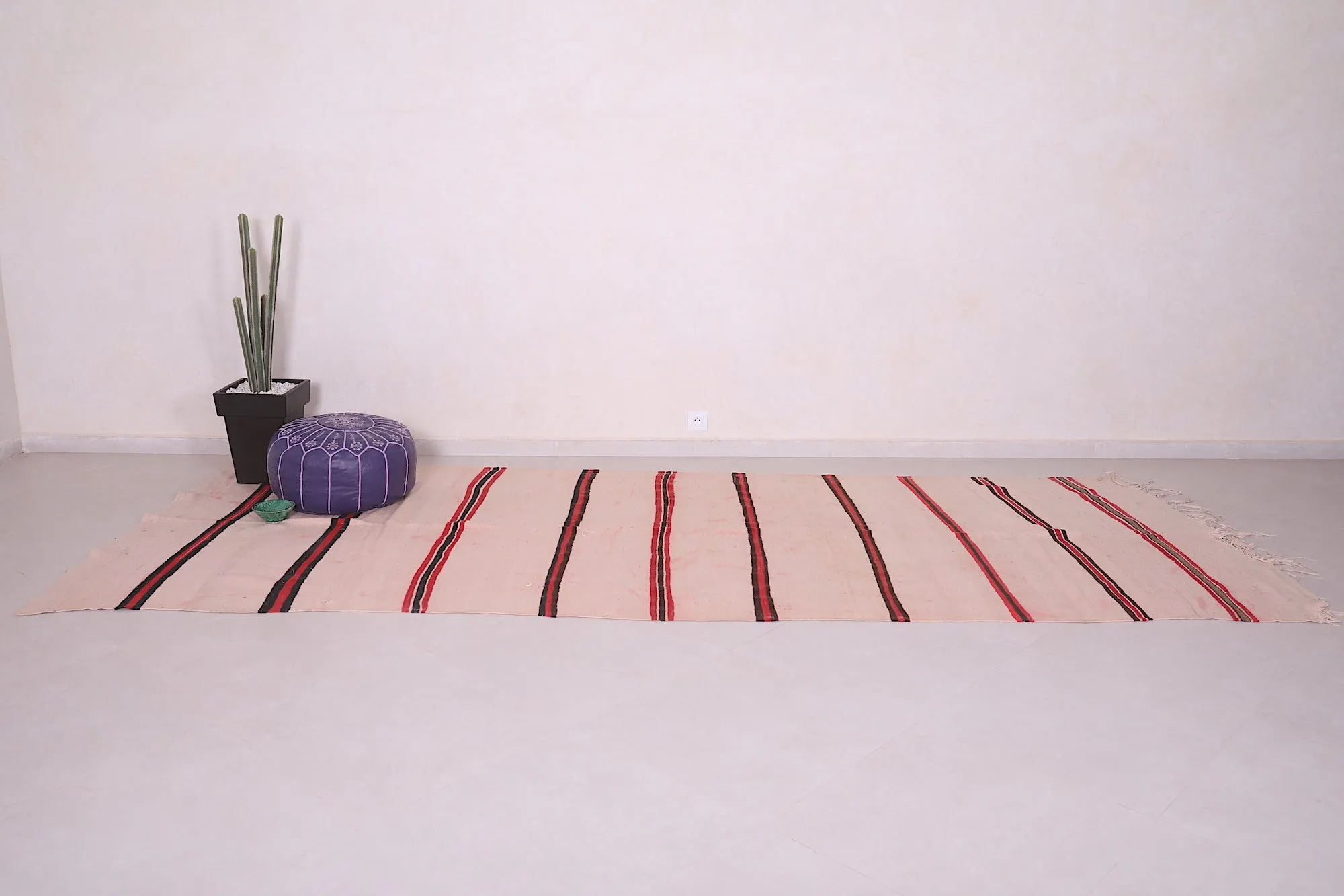 Handwoven Kilim 4.9 x 12.9 Feet – Unique Moroccan Area Rug