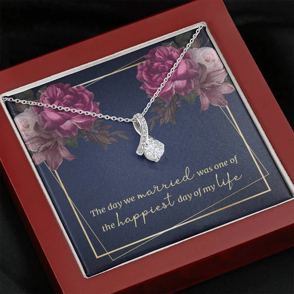 Happiest Day of my Life-Alluring Beauty Solitaire Necklace