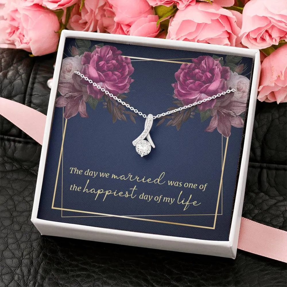 Happiest Day of my Life-Alluring Beauty Solitaire Necklace