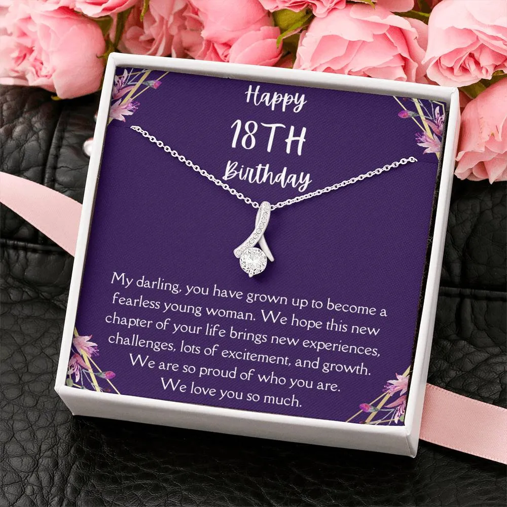 Happy 18th Birthday Ribbon Necklace