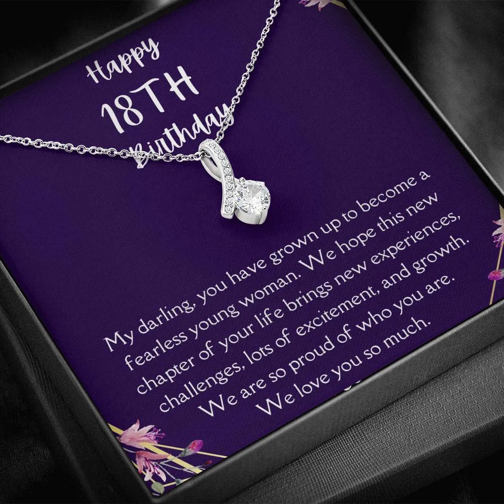Happy 18th Birthday Ribbon Necklace