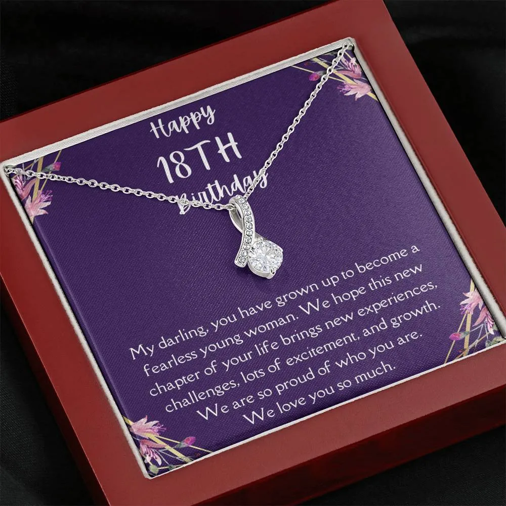 Happy 18th Birthday Ribbon Necklace