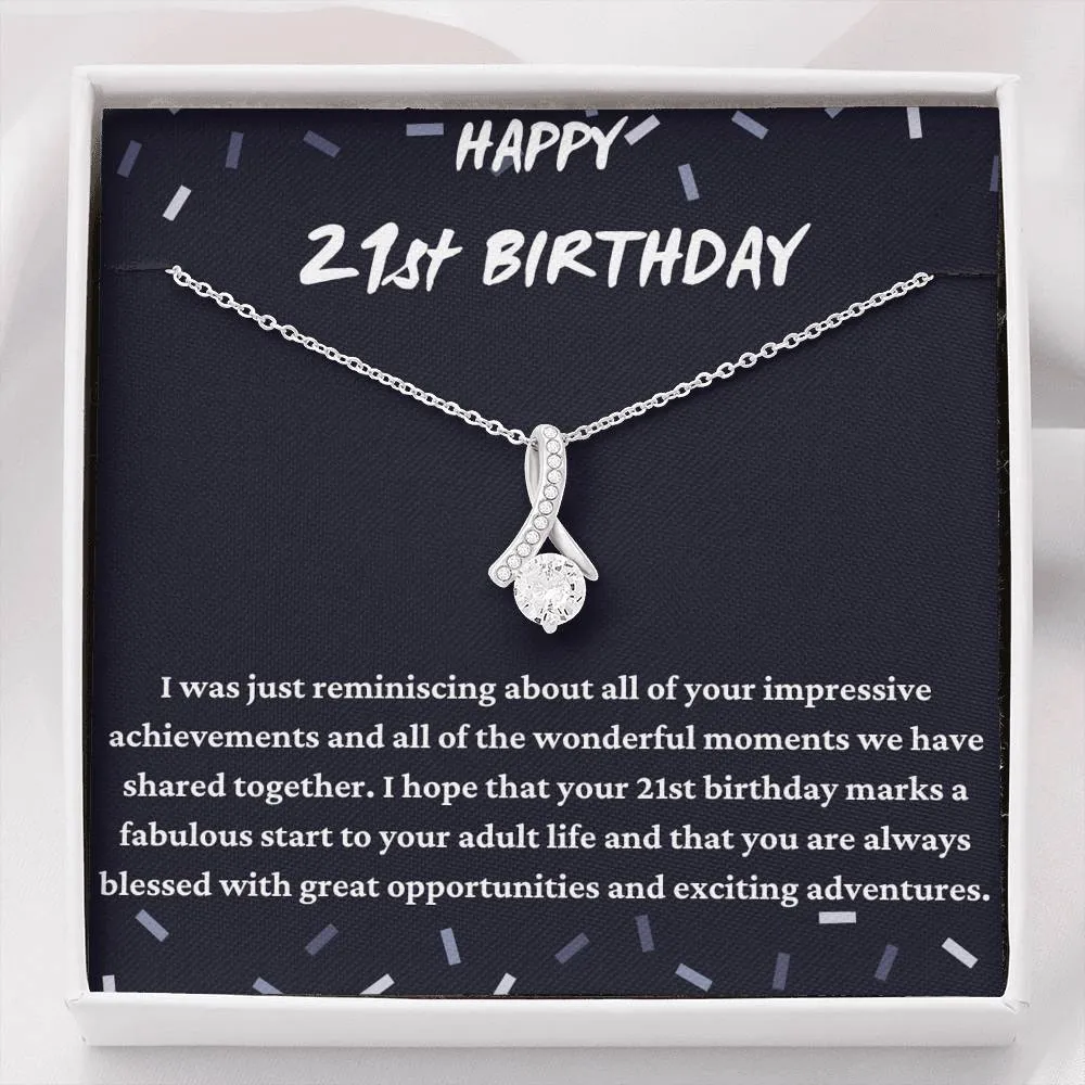 Happy 21st Birthday Necklace