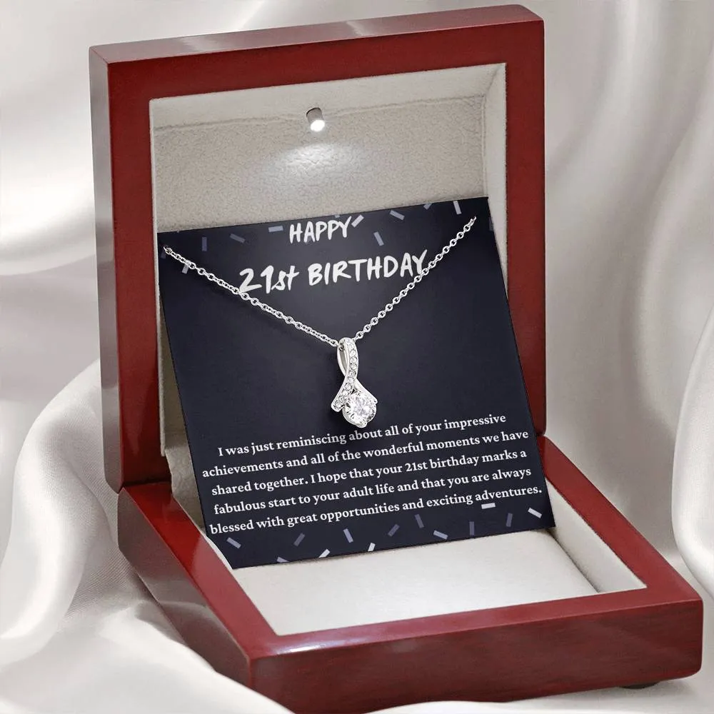 Happy 21st Birthday Necklace