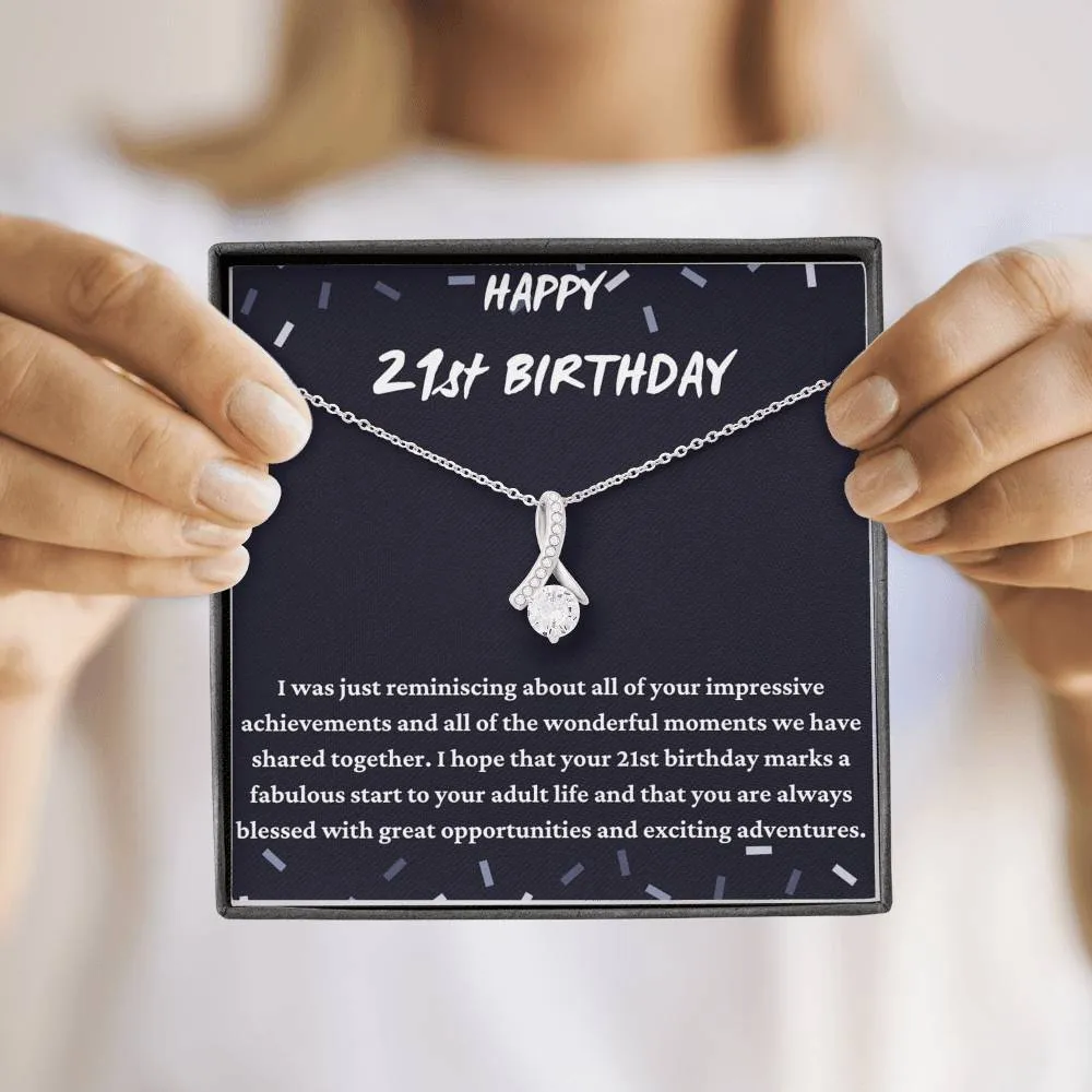 Happy 21st Birthday Necklace