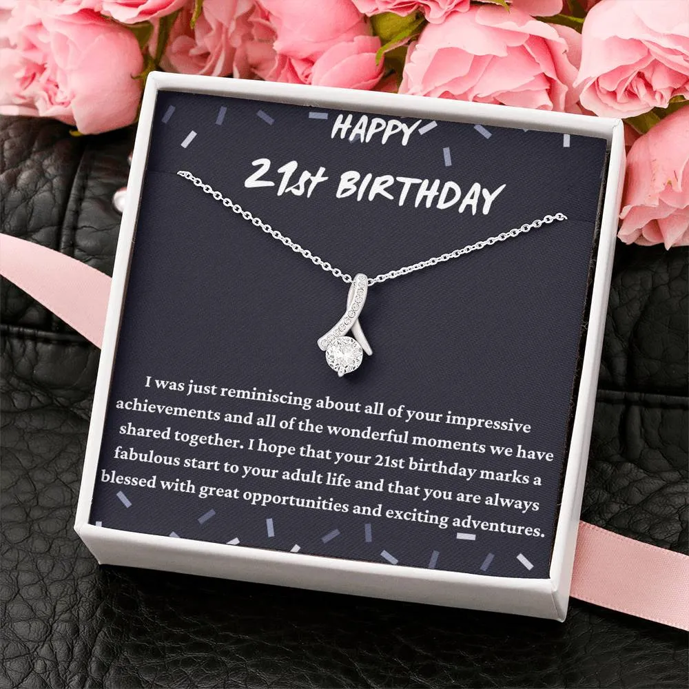 Happy 21st Birthday Necklace