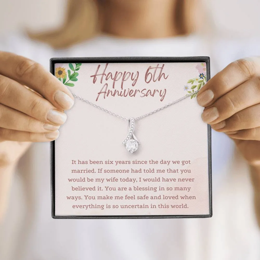 Happy 6th Anniversary Necklace