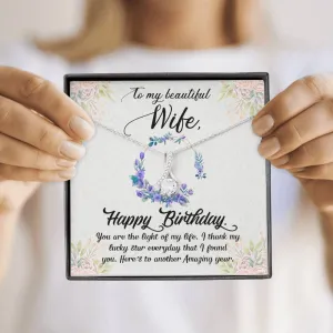 Happy Birthday- Alluring Beauty Solitaire Necklace for Wife