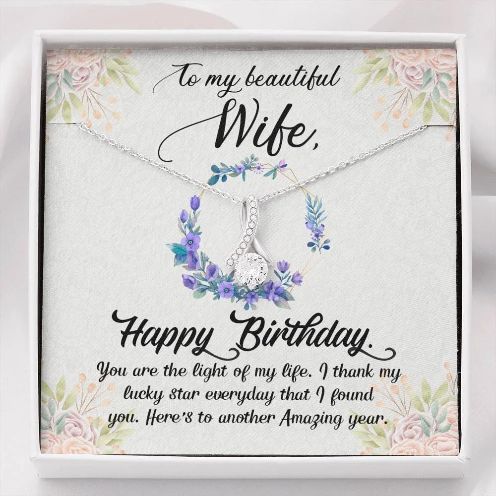 Happy Birthday- Alluring Beauty Solitaire Necklace for Wife