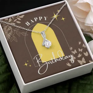 Happy Birthday Gold Window Alluring Beauty Necklace