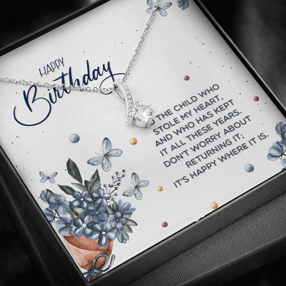 Happy Birthday Necklace for Daughter, Daughter Gift