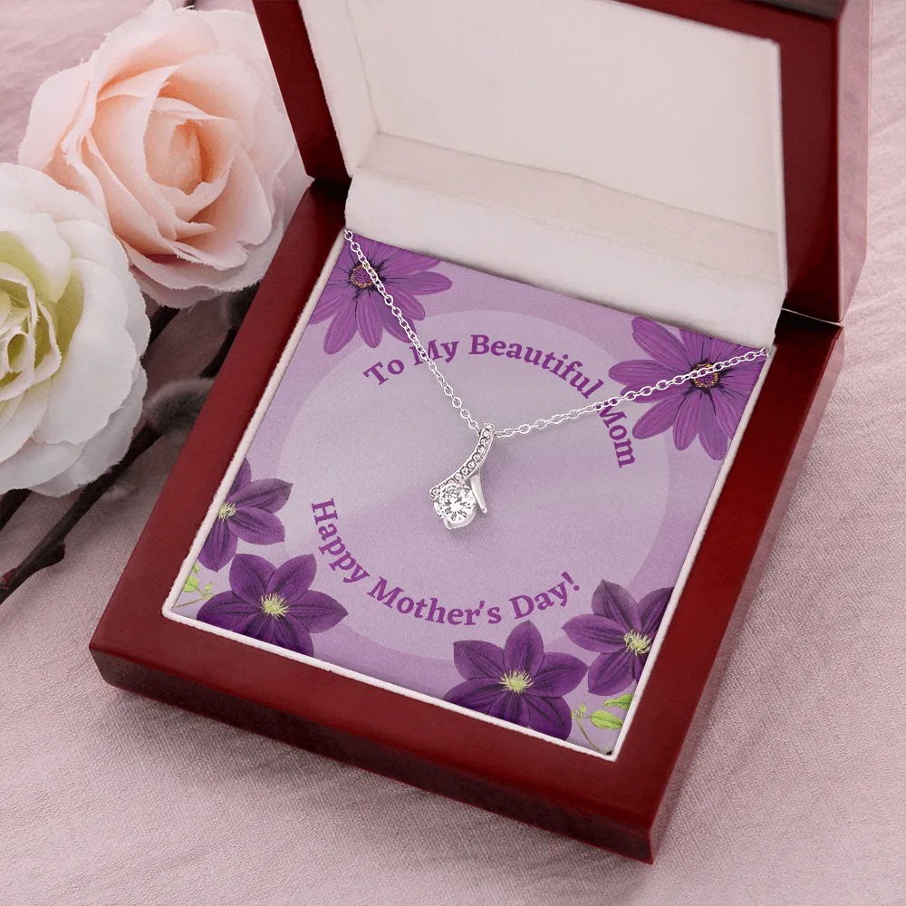 Happy Mother's Day Beautiful Mom alluring Beauty Necklace